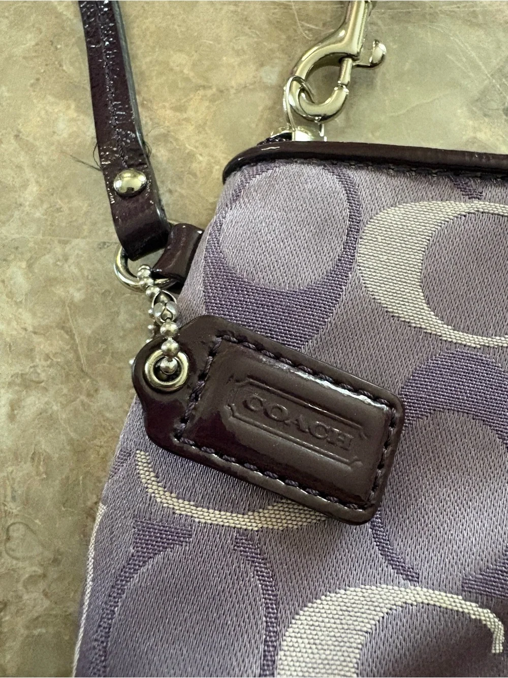 vintage coach purple wristlet y2k